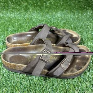 Birkenstock Arizona Women's Size 7 US 37 EU Brown Leather Made In Germany